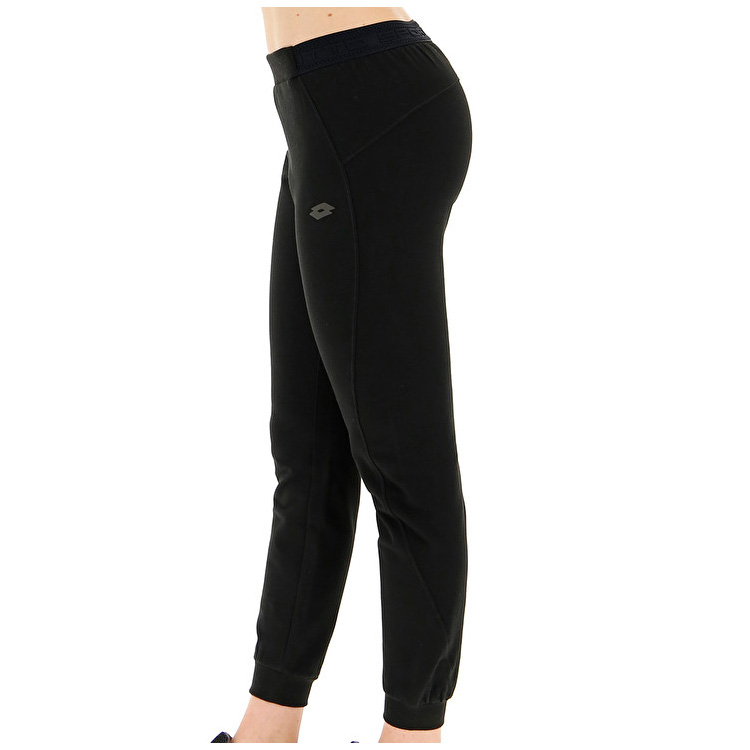 Black Lotto Dinamico W Rib Pl Women's Pants | Lotto-42807