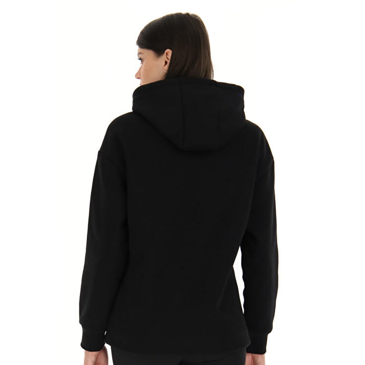 Black Lotto Dinamico W V Sweat Hd Fl Women's Sweatshirt | Lotto-24488