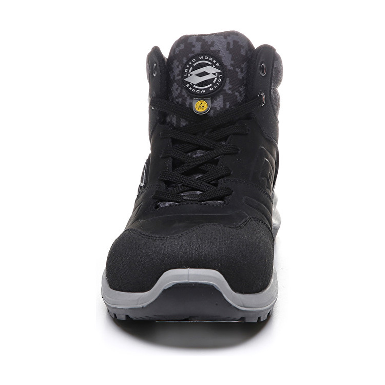 Black Lotto Hit 200 Mid S3 Esd Men's Safety Shoes | Lotto-45818