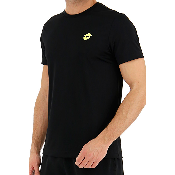 Black Lotto L73 Bs Pl Men's T Shirts | Lotto-20497