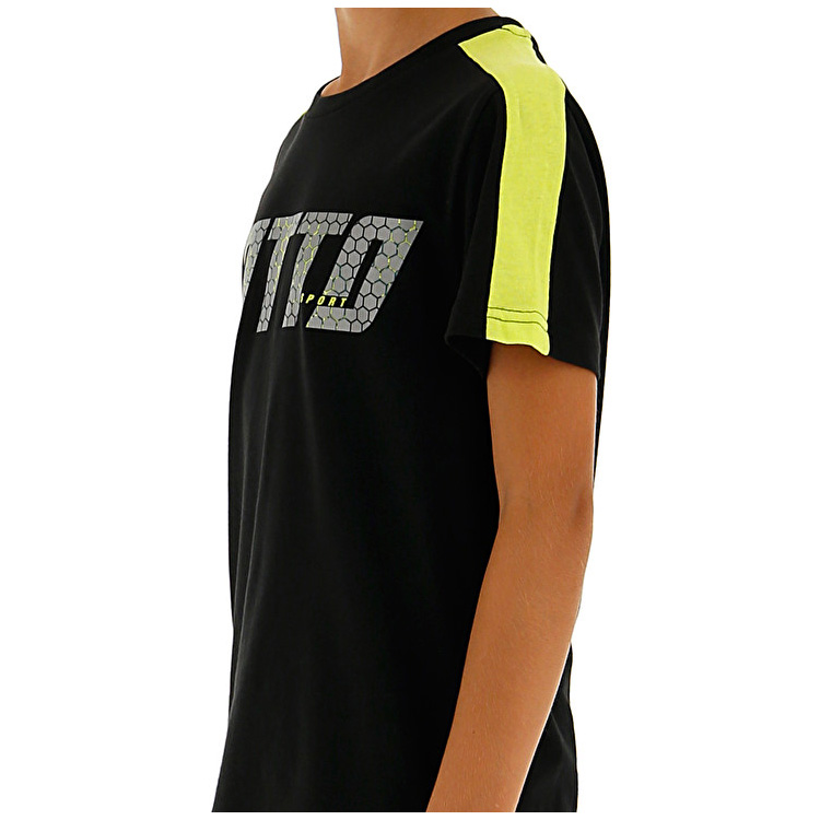 Black Lotto Logo B Iii Js Kids' T Shirts | Lotto-76566