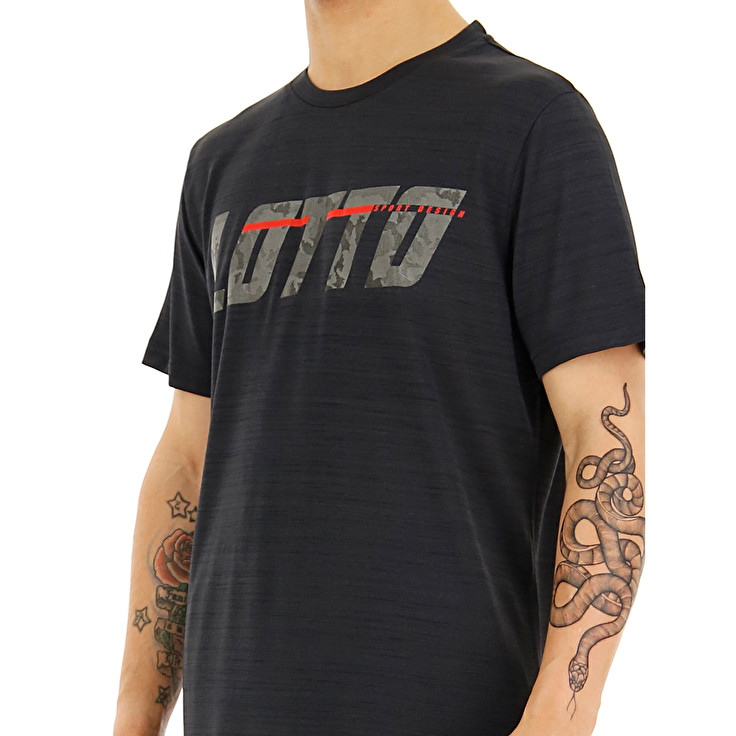 Black Lotto Logo Ii Men's T Shirts | Lotto-98931