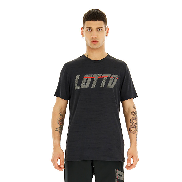 Black Lotto Logo Ii Men\'s T Shirts | Lotto-98931