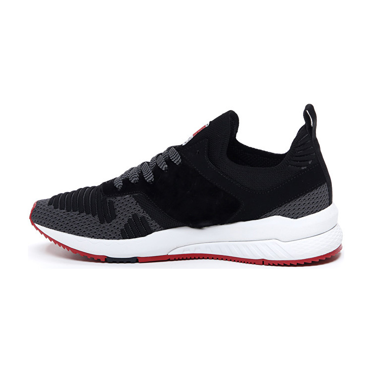 Black Lotto Marathon Knit Men's Sneakers | Lotto-69153