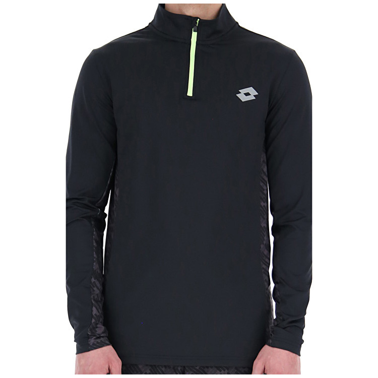 Black Lotto Run&fit Sweat Hz Pl Men's Jackets | Lotto-47460