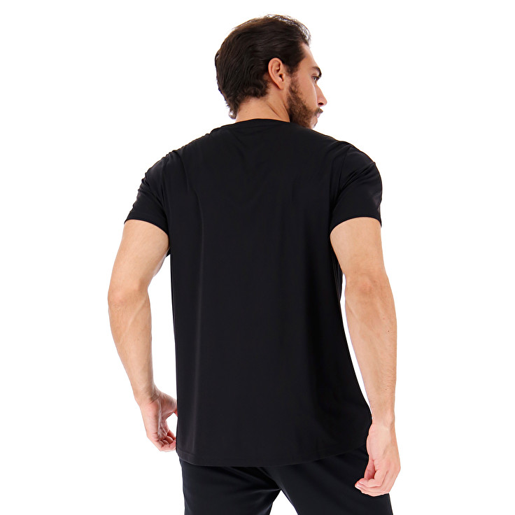 Black Lotto Smart Pl Men's T Shirts | Lotto-95539