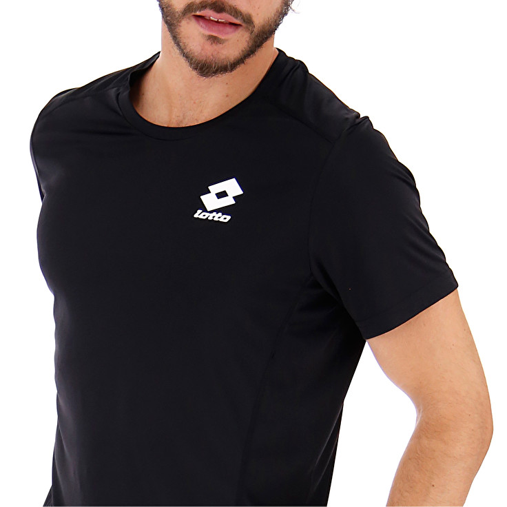 Black Lotto Smart Pl Men's T Shirts | Lotto-95539