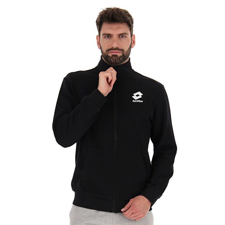 Black Lotto Smart Plus Sweat Fz Ft Men\'s Tracksuits | Lotto-39105