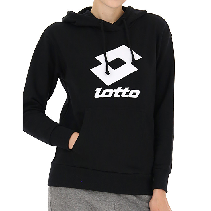 Black Lotto Smart W Ii Sweat Hd Ft Women's Tracksuits | Lotto-17728