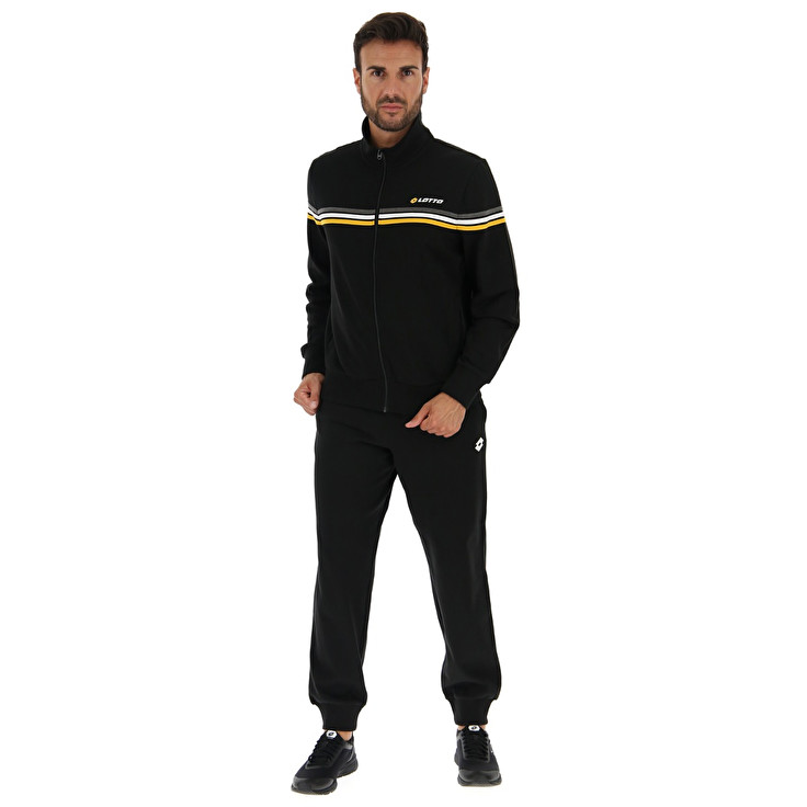 Black Lotto Suit Dual Iii Rib Fl Men\'s Tracksuits | Lotto-53431