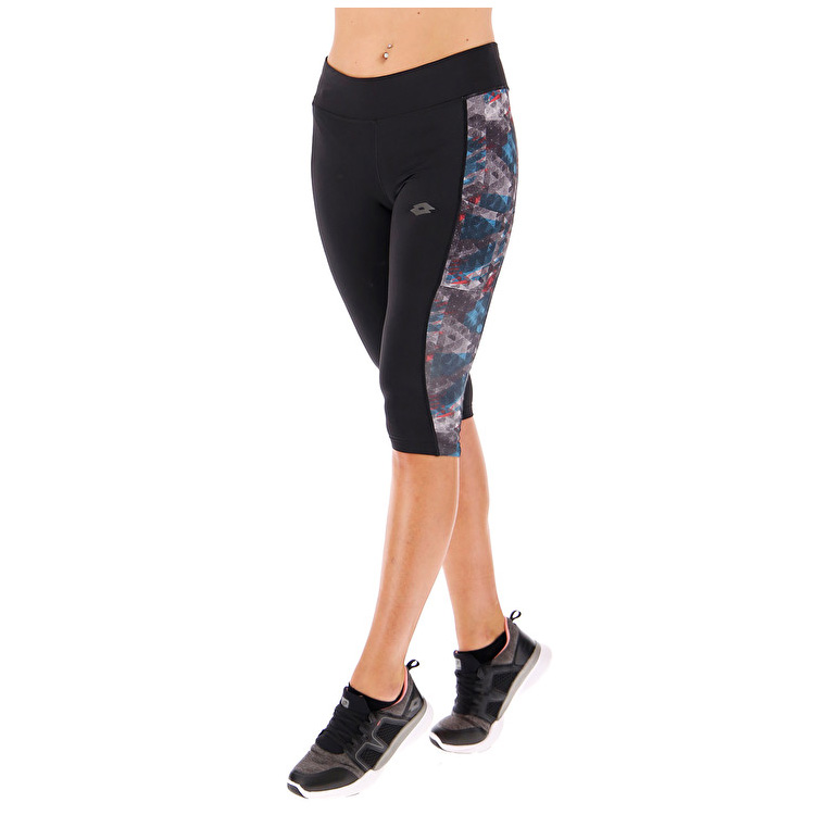 Black Lotto Superrapida Legg. Mid W Women\'s Leggings | Lotto-78727