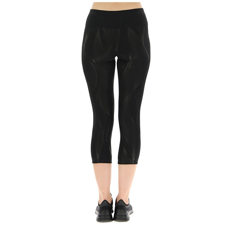 Black Lotto Vabene W Iv Capri Prt3 Pl Women's Leggings | Lotto-31733