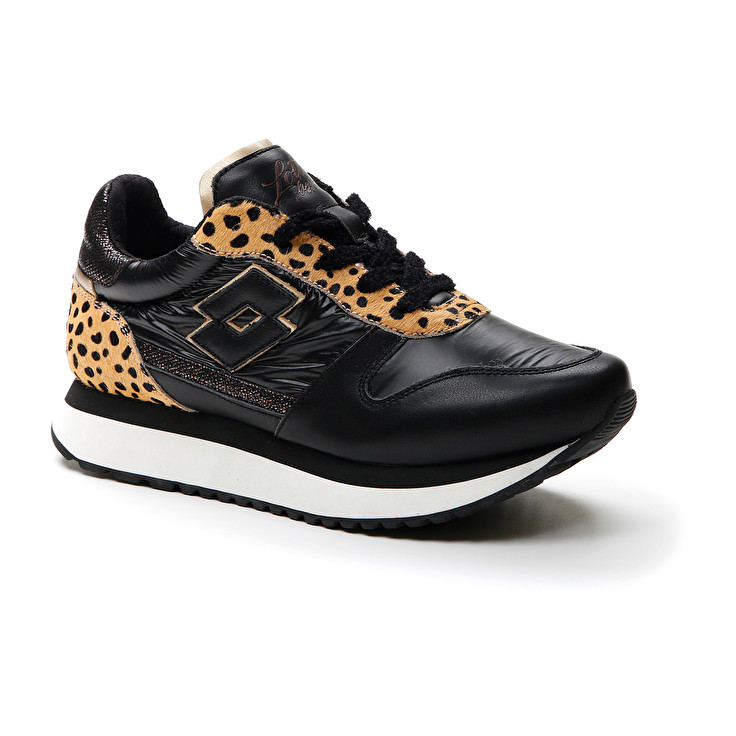 Black Lotto Wedge Leopard W Women's Autograph | Lotto-40995