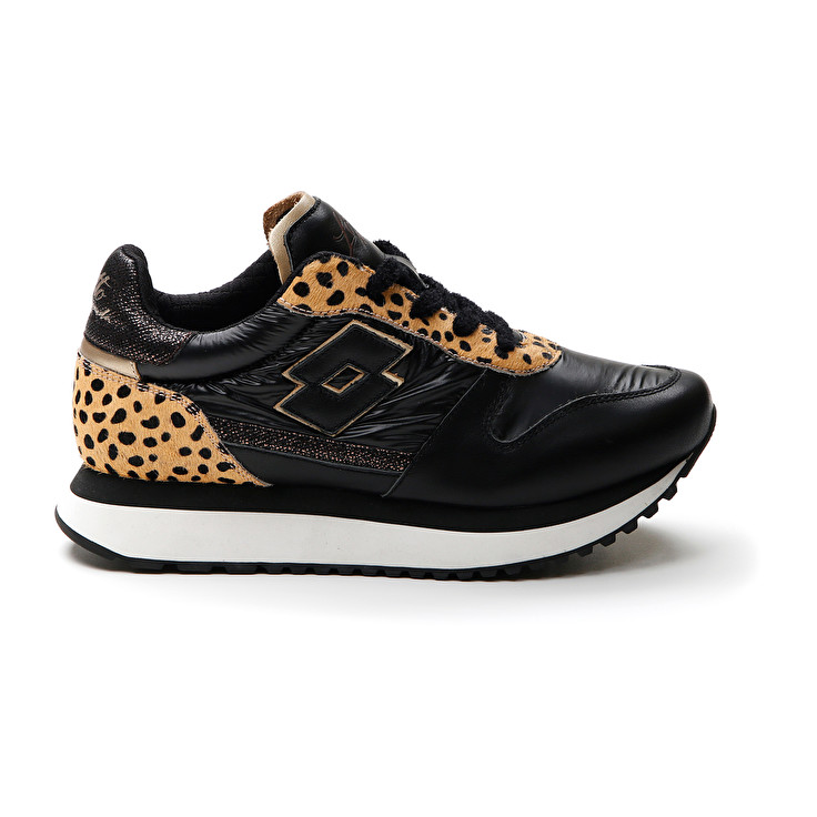 Black Lotto Wedge Leopard W Women\'s Autograph | Lotto-40995