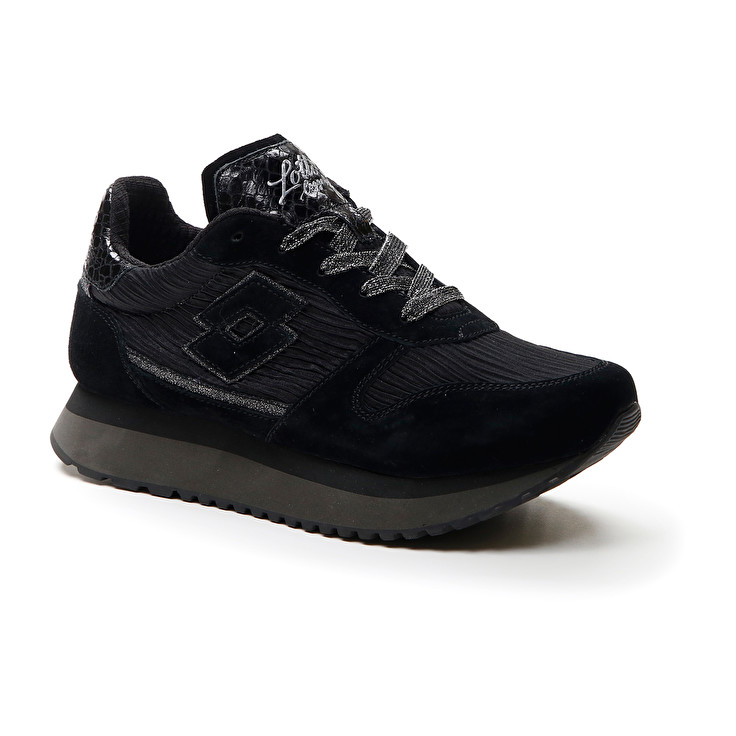 Black Lotto Wegde Black W Women's Sneakers | Lotto-31475