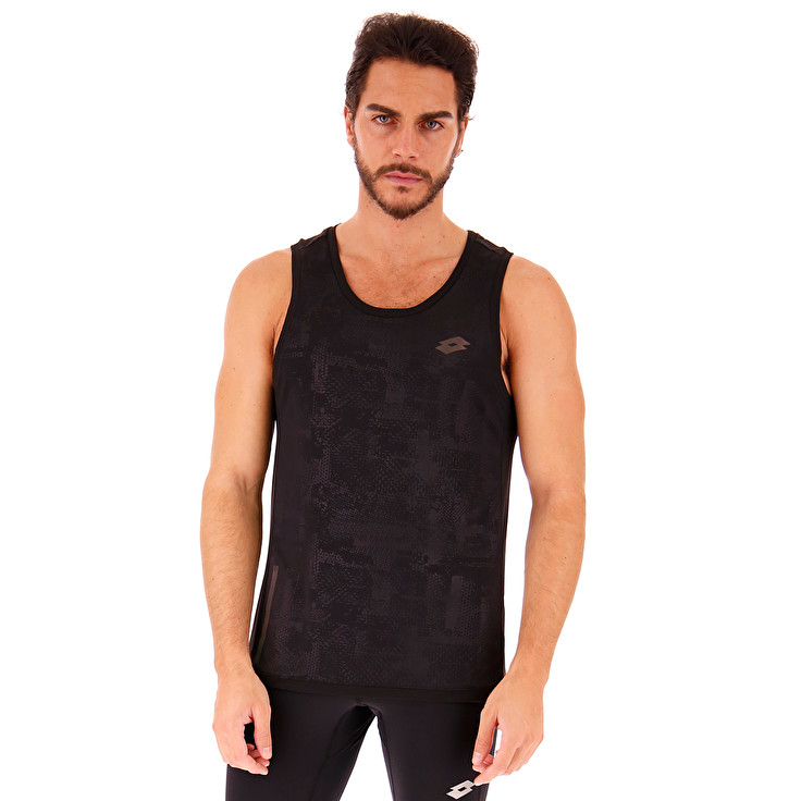 Black Lotto X-fit Tank Pl Men\'s T Shirts | Lotto-23980