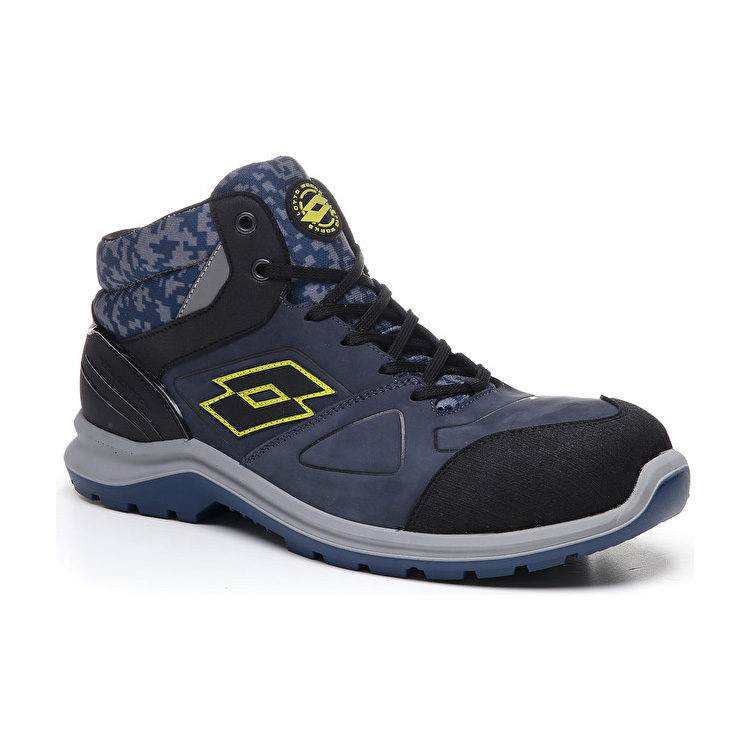 Black / Navy Lotto Hit 200 Mid S3 Men's Safety Shoes | Lotto-87700