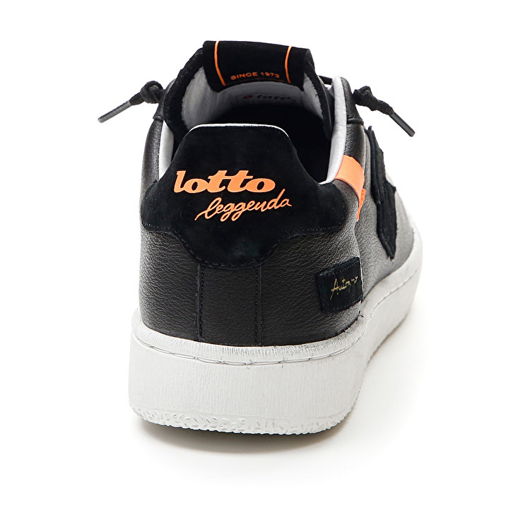 Black / Orange Lotto Autograph Block Men's Sneakers | Lotto-31909