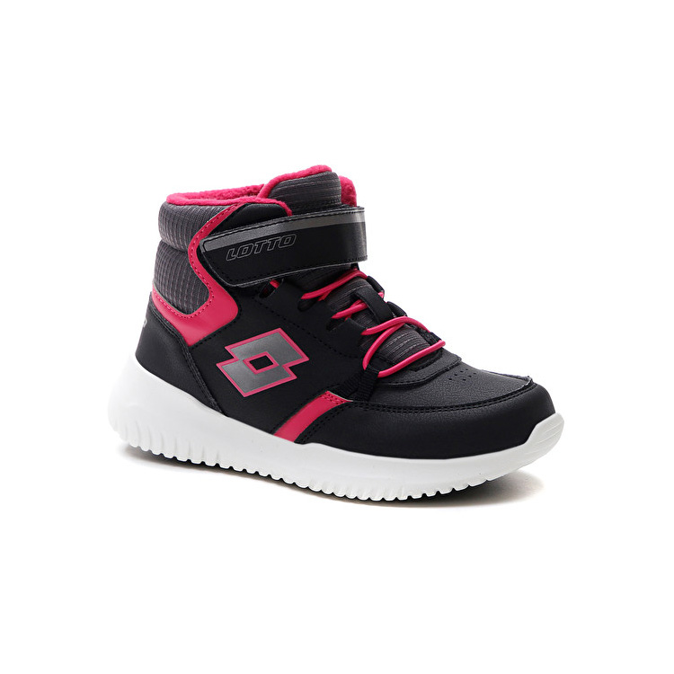 Black / Pink Lotto Fuga Amf Mid Cl Sl Kids' Sneakers | Lotto-68515