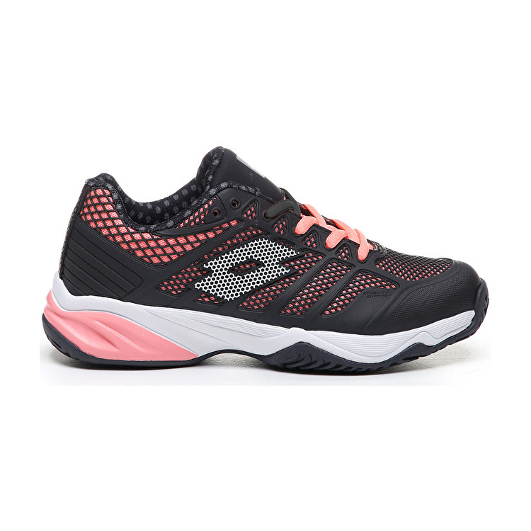 Black / Pink Lotto Viper Ultra Ii Jr L Kids\' Tennis Shoes | Lotto-42250