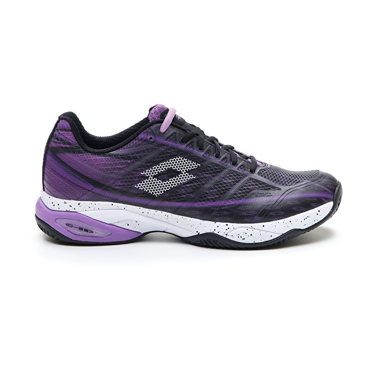 Black / Purple Lotto Mirage 300 Cly Men\'s Tennis Shoes | Lotto-38580