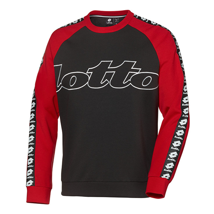 Black / Red Lotto Athletica Iii Sweat Men\'s Tracksuits | Lotto-34051