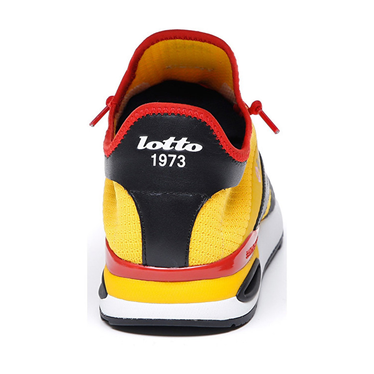 Black / Red / Yellow Lotto Run Light Men's Sneakers | Lotto-68859