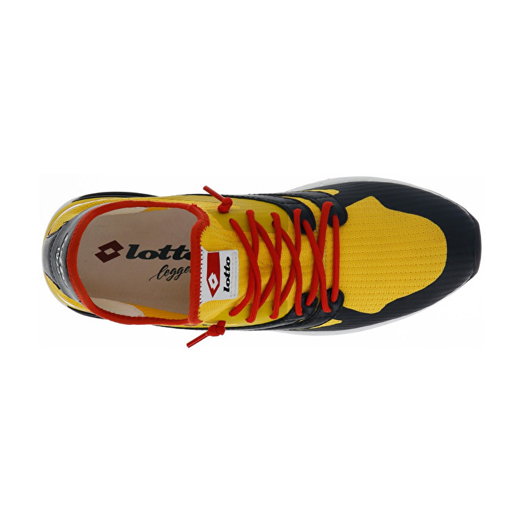 Black / Red / Yellow Lotto Run Light Men's Sneakers | Lotto-68859