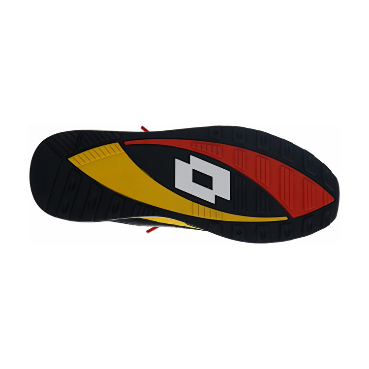 Black / Red / Yellow Lotto Run Light Men's Sneakers | Lotto-68859