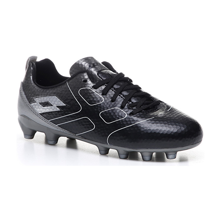 Black / Silver Lotto Maestro 700 Fg Jr Kids' Soccer Shoes | Lotto-65143