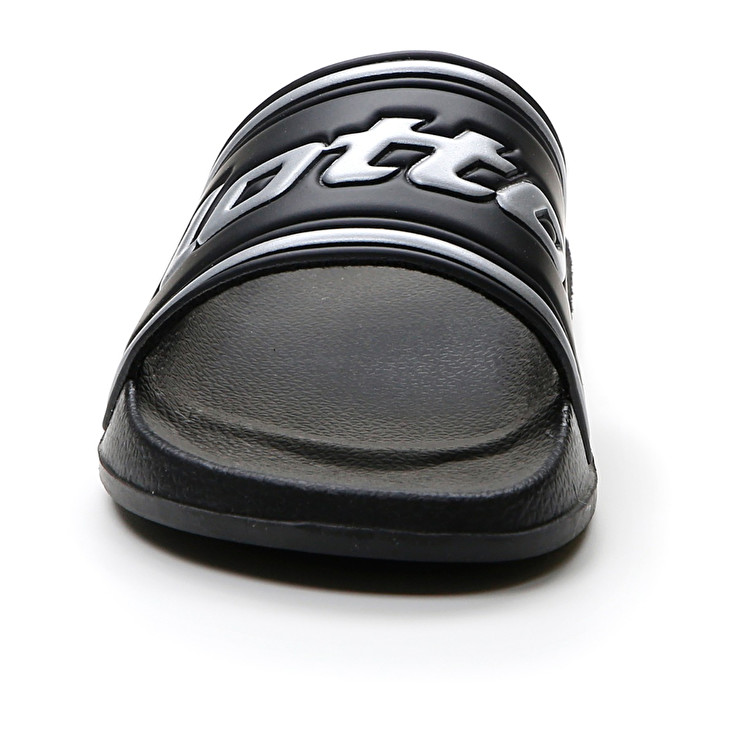 Black / Silver Lotto Midway Iv Slide W Women's Slippers | Lotto-73772