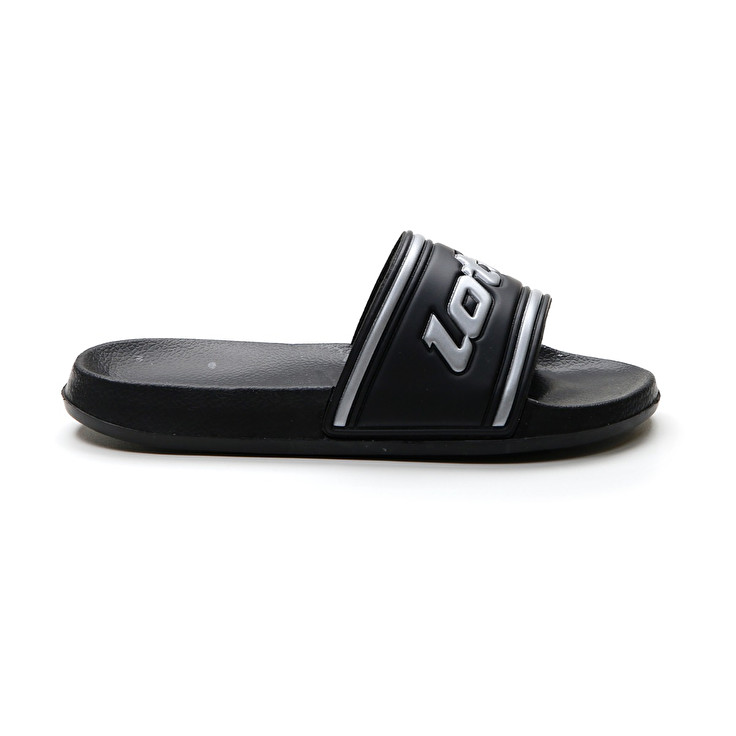 Black / Silver Lotto Midway Iv Slide W Women\'s Slippers | Lotto-73772