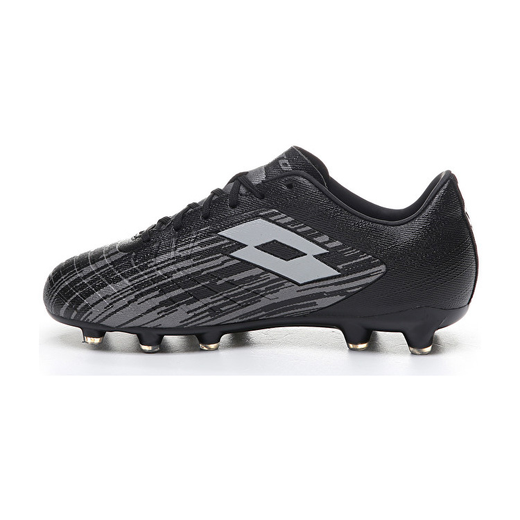 Black / Silver Lotto Solista 700 Iii Fg Jr Kids' Soccer Shoes | Lotto-32184