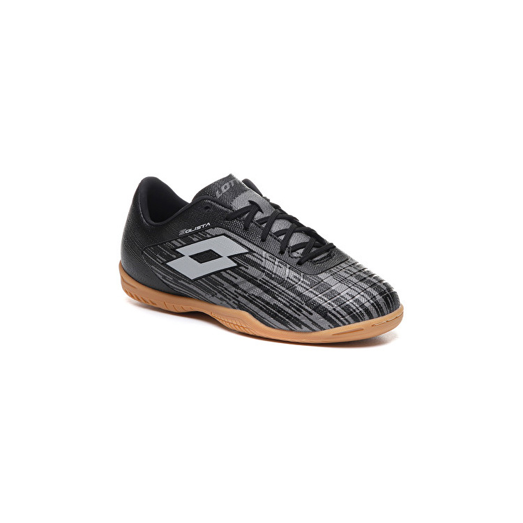 Black / Silver Lotto Solista 700 Iii Jr Kids' Soccer Shoes | Lotto-65557