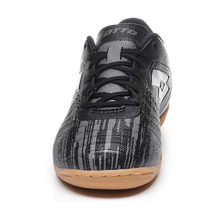 Black / Silver Lotto Solista 700 Iii Jr Kids' Soccer Shoes | Lotto-65557