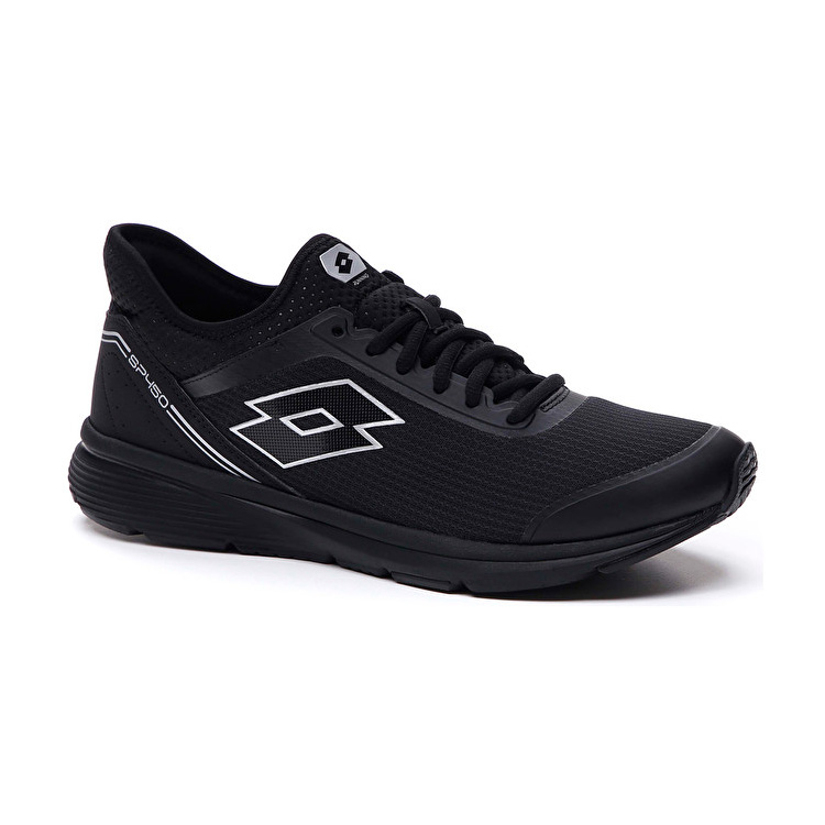 Black / Silver Lotto Speedride 450 Ii Men's Running Shoes | Lotto-19349