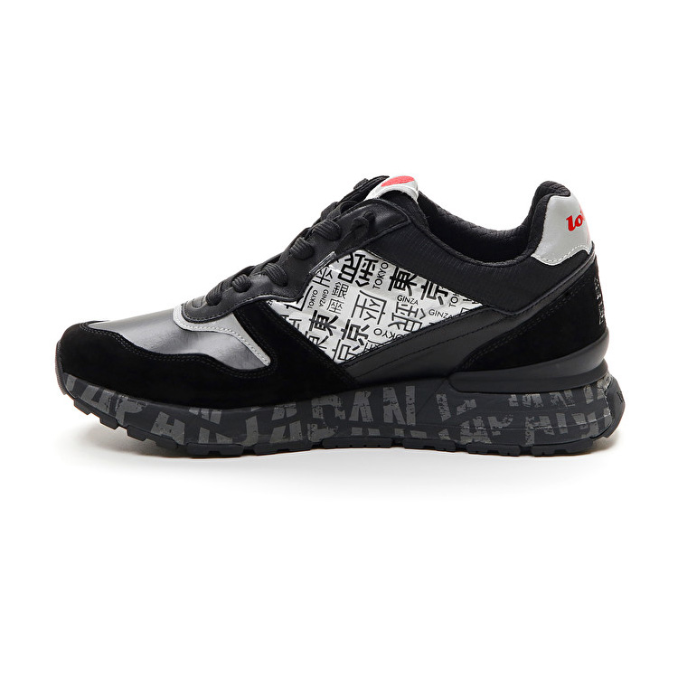 Black / Silver Lotto Tokyo Ginza Lth Men's Sneakers | Lotto-37092