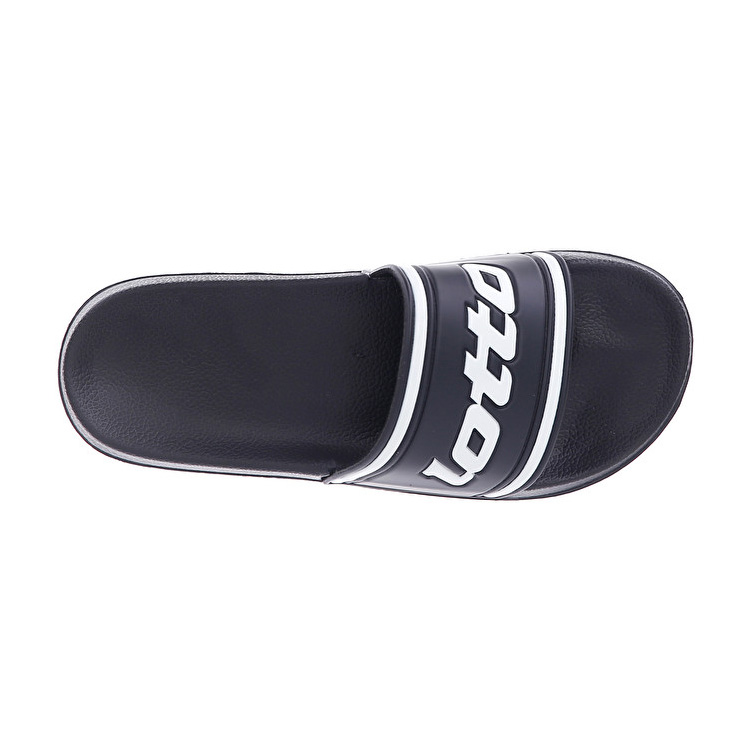 Black / White Lotto Midway Iv Slide Men's Slippers | Lotto-65788