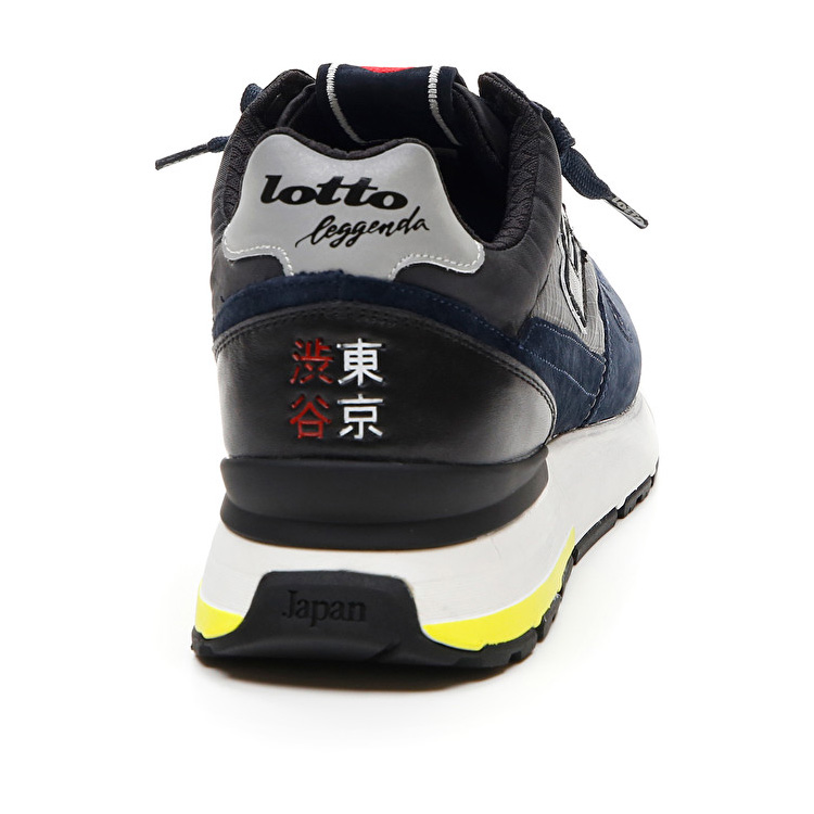 Blue / Black / Grey Lotto Tokyo Shibuya Men's Sneakers | Lotto-97931