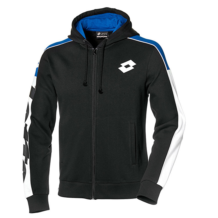 Blue / Black Lotto Athletica Lg Suit Hd Fl Men\'s Sweatshirt | Lotto-87549