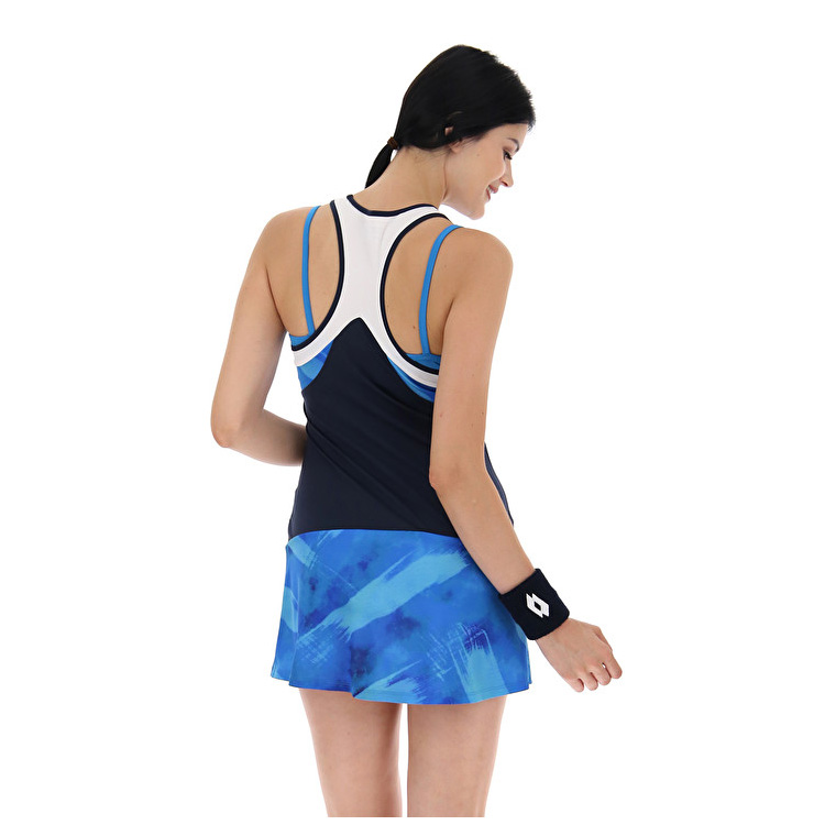 Blue / Black Lotto Top Ten W Iii Prt3 Pl Women's Dress | Lotto-35996