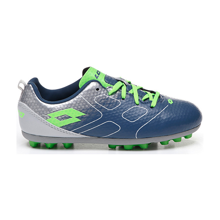 Blue / Green / Silver Lotto Maestro 700 Ag28 Jr Kids\' Soccer Shoes | Lotto-94627