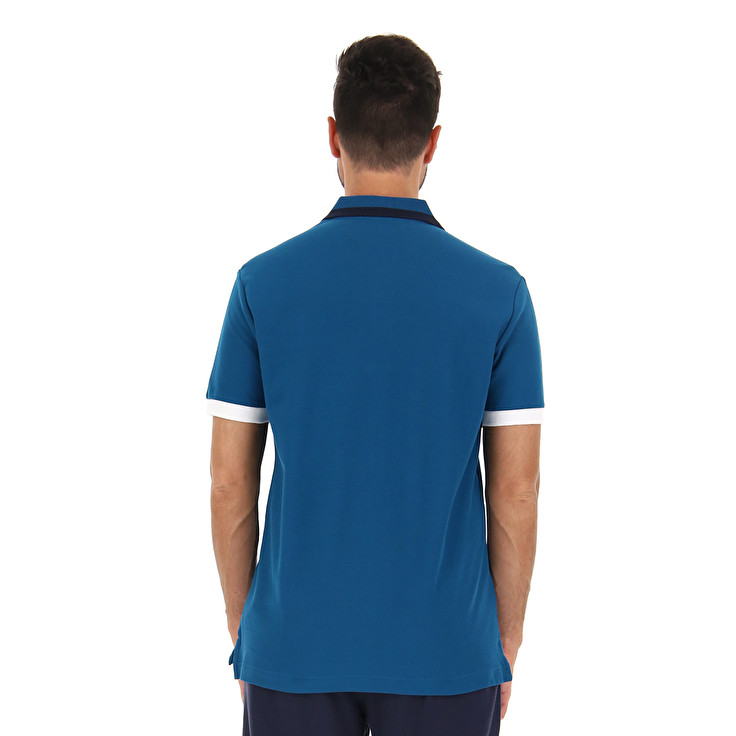 Blue Lotto Alassio Ii Pq Men's Polo Shirts | Lotto-98777