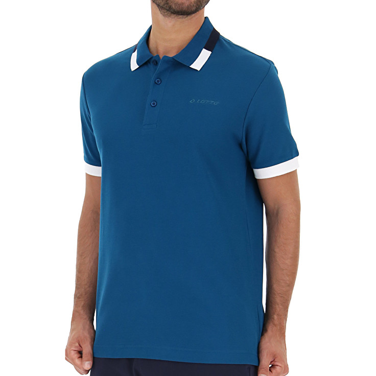 Blue Lotto Alassio Ii Pq Men's Polo Shirts | Lotto-98777