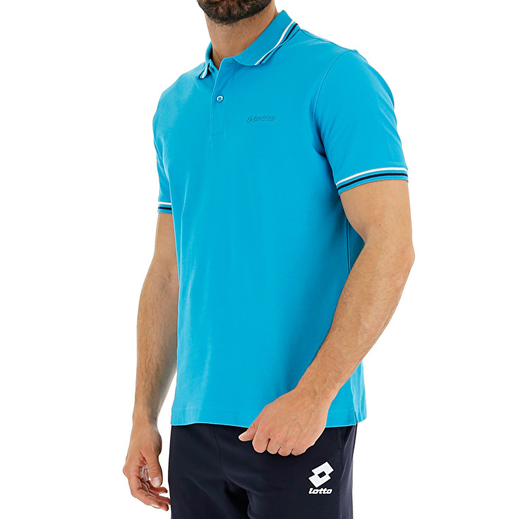 Blue Lotto Classica Men's Polo Shirts | Lotto-99428