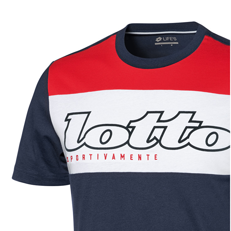 Blue / White / Red Lotto Athletica Gold Men's T Shirts | Lotto-74835