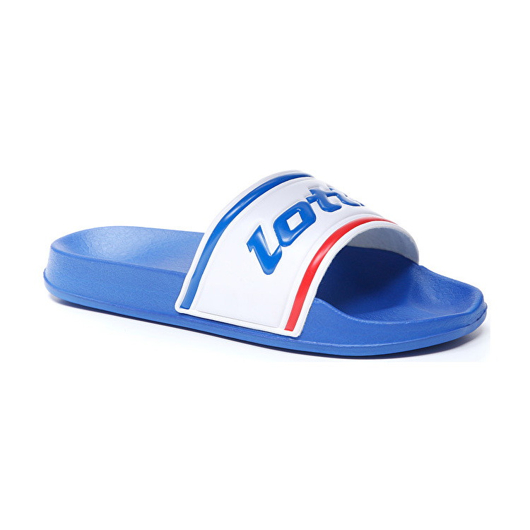 Blue / White / Red Lotto Midway Iv Slide Men's Slippers | Lotto-29096