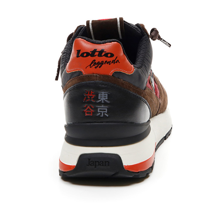 Brown / Black / Pink Lotto Tokyo Shibuya Men's Sneakers | Lotto-57870