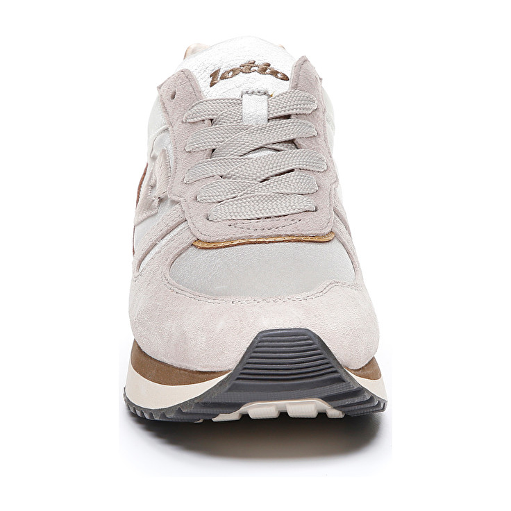 Brown / Grey / White Lotto Tokyo Wedge W Women's Sneakers | Lotto-19794