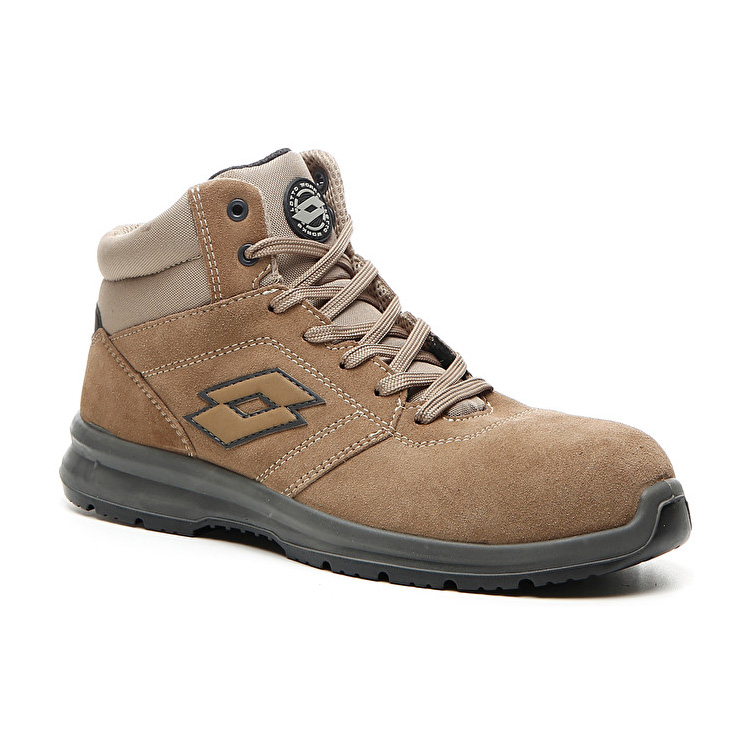 Brown Lotto Race 400 Mid S3 Sd Men's Safety Shoes | Lotto-87703